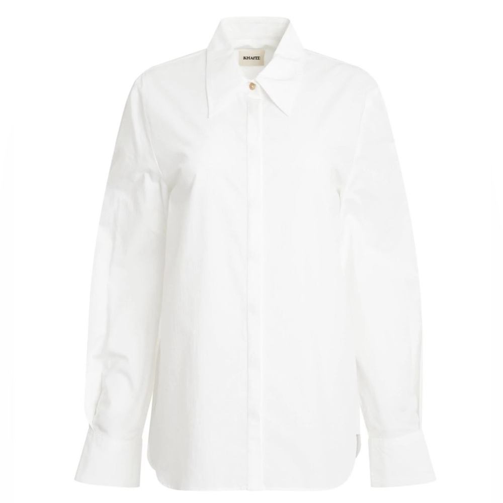 Khaite Minta Cotton Shirt, 4, White